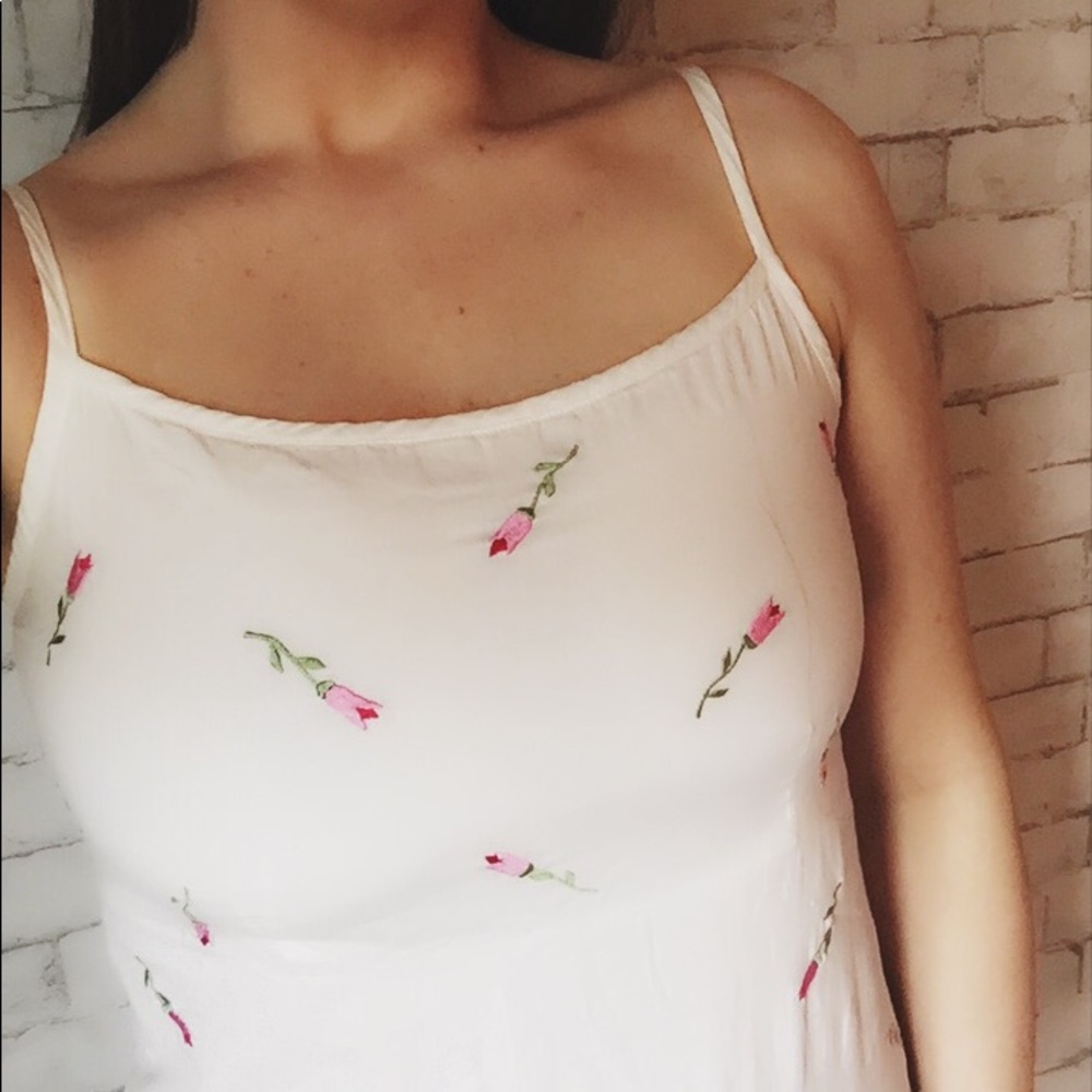 Vintage Fairweather Embroidered Floral Print dress